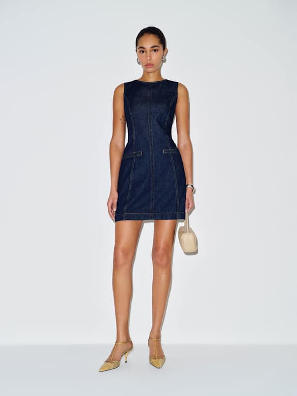 Citron Denim Mini Dress - Marion